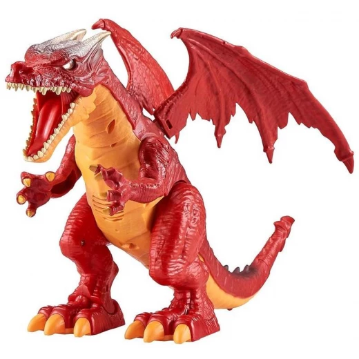 Zuru Robo Alive Roaring Ice Dragon Battery-Powered Robotic Toy, Red - زورو - Image 3