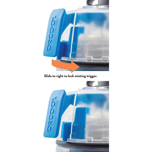 O2COOl Mist 'N Sip Locking Lid Water Bottle - Blue Splash,  590 ml - اوه تو كول - Image 2
