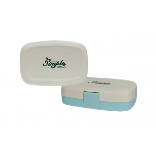 Elliptical Kids School Lunch Box, White&Turquoise Elliptical Kids School Lunch Box, White&Turquoise
