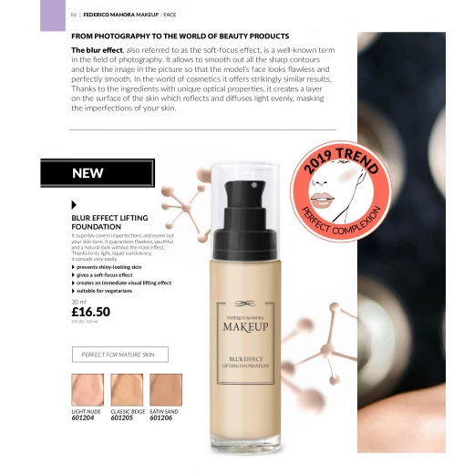 Federico Mahora Blur Effect Lifting Foundation - Light Nude - فيديريكو ماهورا - Image 2
