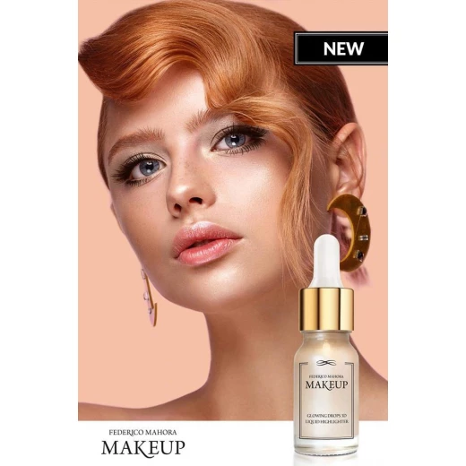 Federico Mahora Glowing Drops 3D Liquid Highlighter, 10 ml - فيديريكو ماهورا - Image 2