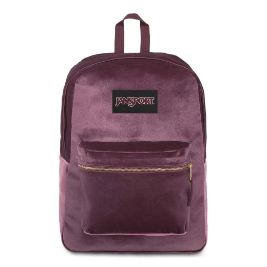JanSport Superbreak Velvet Backpack, Dried Fig Velvet JanSport Superbreak Velvet Backpack, Dried Fig Velvet