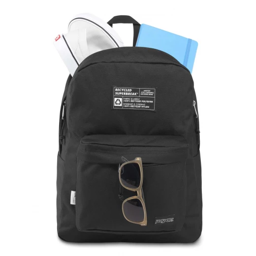 JanSport Recycled Super Backpack, Black - جان سبورت - Image 4