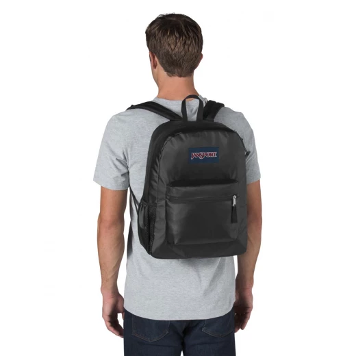 JanSport Cross Town Remix Backpack, Black Mate Coated 600D - جان سبورت - Image 4