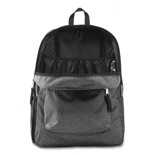 JanSport Cross Town Remix Backpack, Black White Herringbone - جان سبورت - Image 2