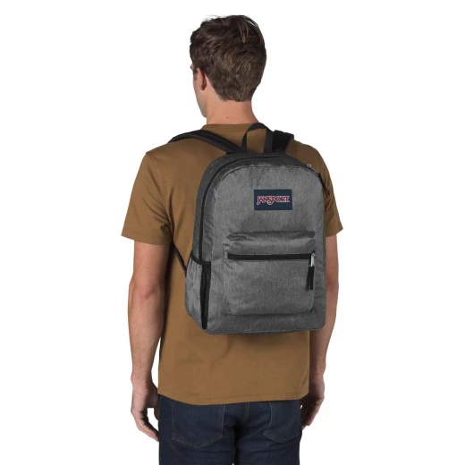 JanSport Cross Town Remix Backpack, Black White Herringbone - جان سبورت - Image 6