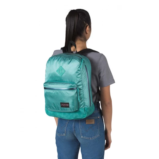 JanSport Super FX Backpacks, Classic Teal Premium Poly - جان سبورت - Image 3