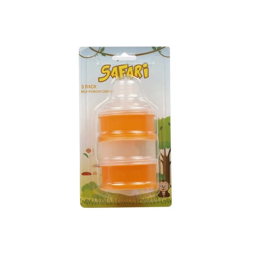 Safari Milk Powder Container 3 Pack, Orange Safari Milk Powder Container 3 Pack, Orange