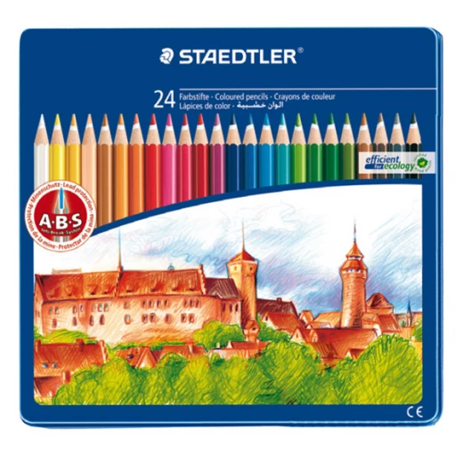 Staedtler Color Pencil Noris Club 24 Pencils in Metal Box Staedtler Color Pencil Noris Club 24 Pencils in Metal Box