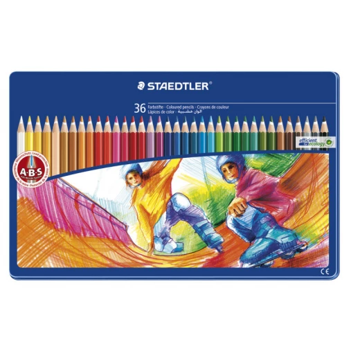 Staedtler Color Pencil Noris Club 36 Pencils in Metal Box Staedtler Color Pencil Noris Club 36 Pencils in Metal Box