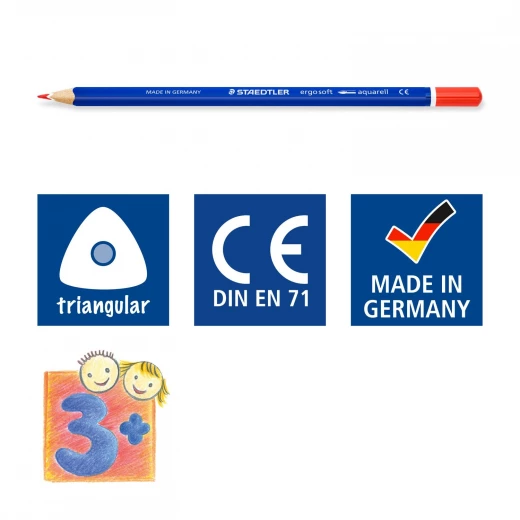 Staedtler Ergosoft Aquarell Watercolour Pencils, Pack of 36 - ستدلر - Image 5