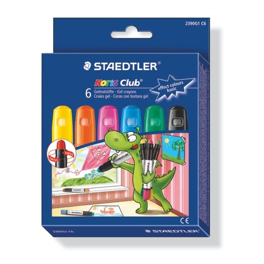 Staedtlers Noris Gel Twister Crayon Basic Effect Colours, Pack of 6 Staedtlers Noris Gel Twister Crayon Basic Effect Colours, Pack of 6
