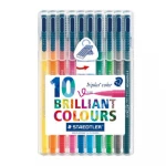 Staedtler Triplus® Neon Color Triangular Fibre-Tip Pen, Pack of 10 - ستدلر