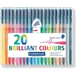 Staedtler Triplus® Neon Color Triangular Fibre-Tip Pen, Pack of 20 - ستدلر