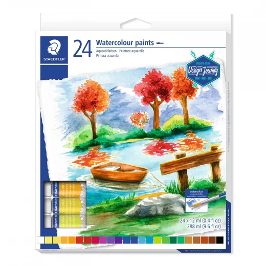 Staedtler Watercolor Paint Tube, Pack of 24 Staedtler Watercolor Paint Tube, Pack of 24