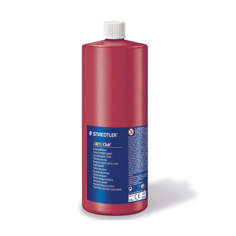 Staedtler Noris School Tempera Paints 1000 ml, Carmine Red - ستدلر