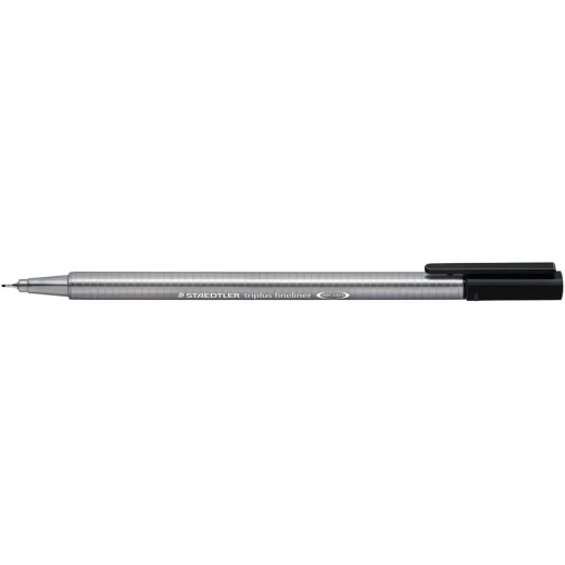 Staedtler Triplus Fineliner Triangular Fineliner 0.3 mm Black, Pack of 6 - ستدلر - Image 2