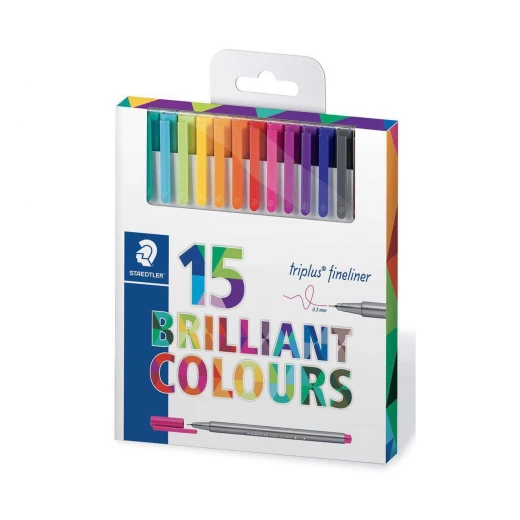Staedtler Triplus Fineliner Pen - Pack of 15 Staedtler Triplus Fineliner Pen - Pack of 15