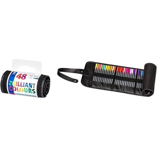 Staedtler Triplus Fineliner Triangular Roll-up Case, 48 قم - ستدلر - Image 2