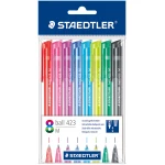 Staedtler Triangular Neon Ballpoint Pen, Pack of 8 - ستدلر
