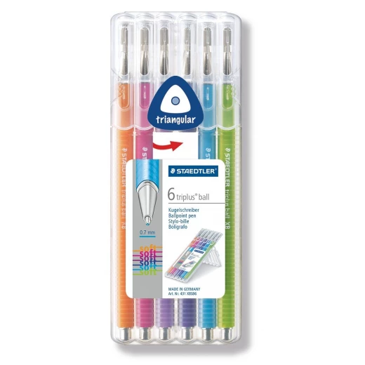 Staedtler Triplus Ball Ballpoint Pen Desktop Box 0.7 mm, Pack of 6 Staedtler Triplus Ball Ballpoint Pen Desktop Box 0.7 mm, Pack of 6