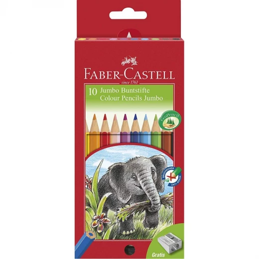 Faber Castell Jumbo Grip Colour Pencil Set 10 Faber Castell Jumbo Grip Colour Pencil Set 10