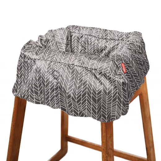 Skip Hop Take Cover Shopping Cart & High Chair Cover, Grey Feather Skip Hop Take Cover Shopping Cart & High Chair Cover, Grey Feather