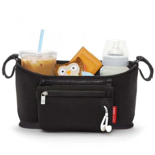 Skip Hop Universal Stroller Organizer: Insulated Beverage and Essentials Stroller Caddy, Black Skip Hop Universal Stroller Organizer: Insulated Beverage and Essentials Stroller Caddy, Black