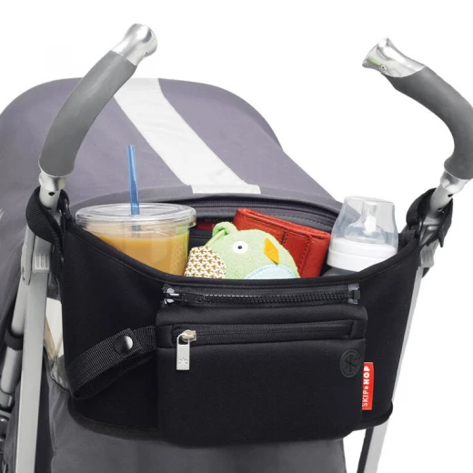 Skip Hop Universal Stroller Organizer: Insulated Beverage and Essentials Stroller Caddy, Black - سكيب هوب - Image 6
