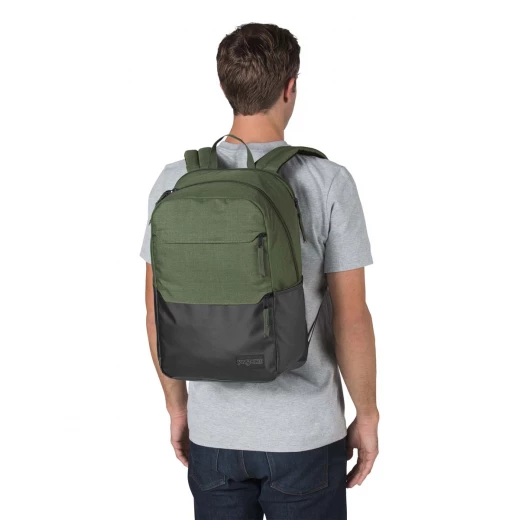 Jansport Ripley Backpack, Muted Green Heathered 600D - جان سبورت - Image 2