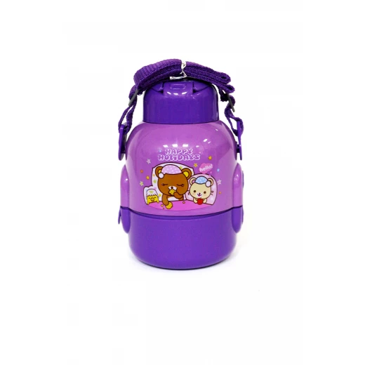 Water Bottle for Kids, Happy Holidays, Purple Water Bottle for Kids, Happy Holidays, Purple