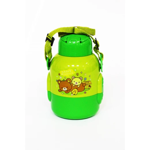 Water Bottle for Kids, Happy Holidays, Green Water Bottle for Kids, Happy Holidays, Green