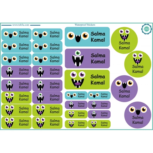 Tob3a Waterproof Stickers, Cute Monsters Tob3a Waterproof Stickers, Cute Monsters