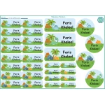 Tob3a Waterproof Stickers, Dinosaurs - طبعة