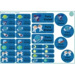 Tob3a Waterproof Stickers, Galaxy - طبعة