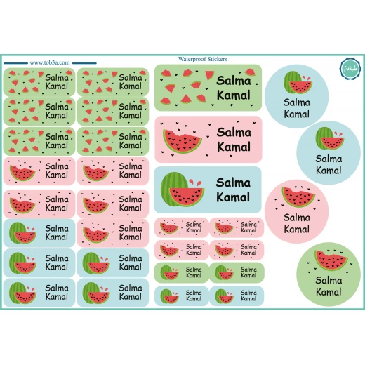 Tob3a Waterproof Stickers, Watermelon Tob3a Waterproof Stickers, Watermelon