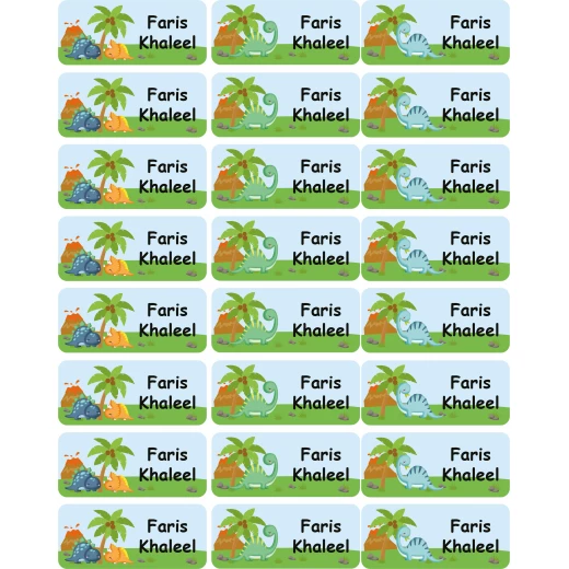 Tob3a Book Labels, Dinosaurs Tob3a Book Labels, Dinosaurs