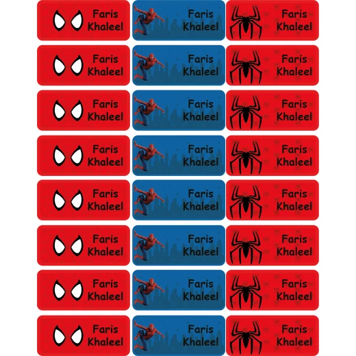 Tob3a Book Labels, Spider Man Tob3a Book Labels, Spider Man