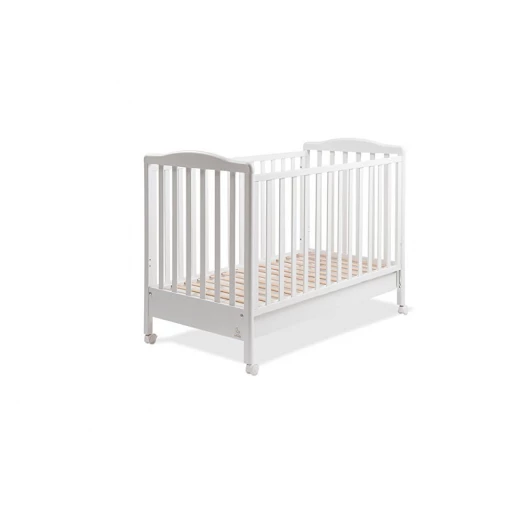 Italbaby Flash Ivory Wooden Cot, White Italbaby Flash Ivory Wooden Cot, White
