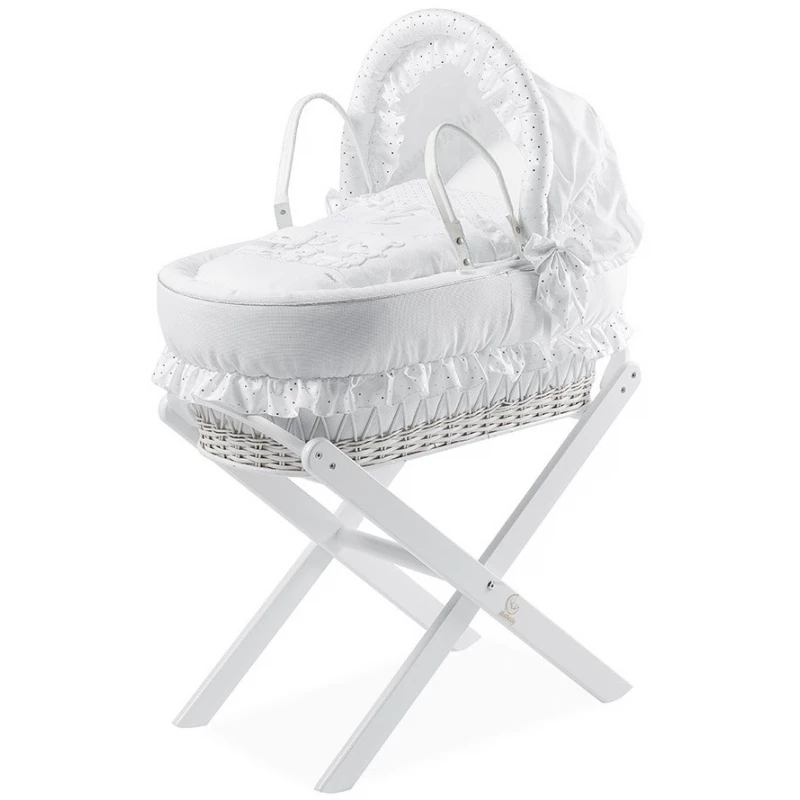 Italbaby Basket Chic Nest Happy Family, White - إيتال بيبي