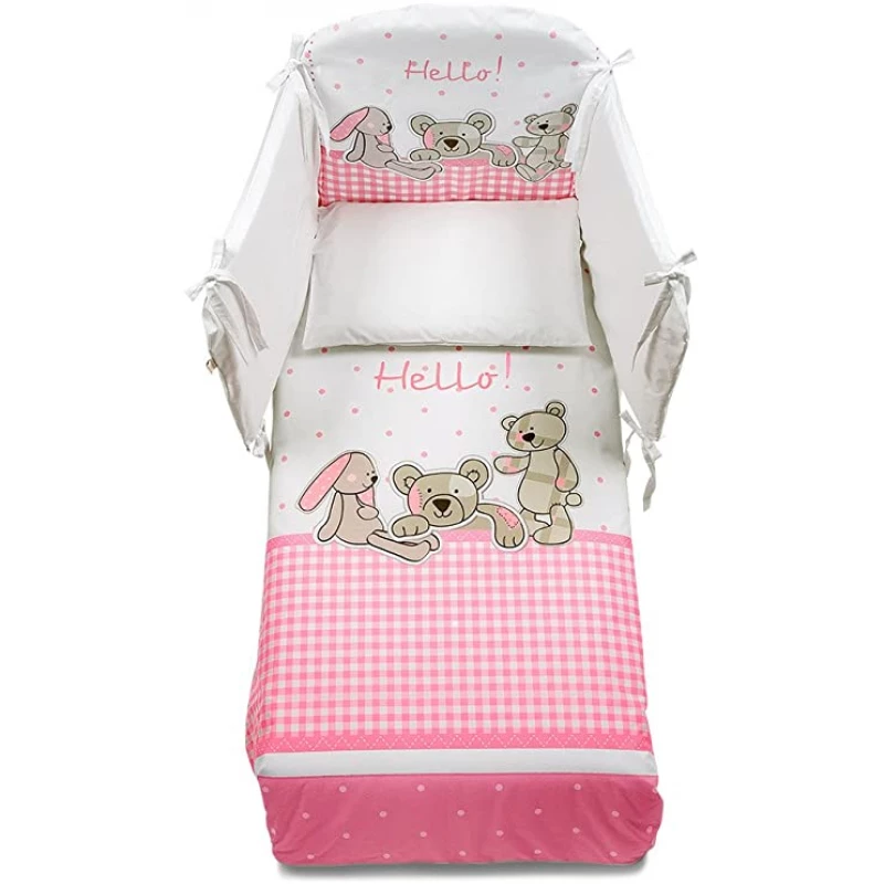 Italbaby 5 Piece Maxi Hello Bedding Set, Pink, One Size - إيتال بيبي