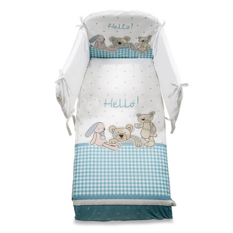 Italbaby 5 Piece Maxi Hello Bedding Set, Blue, One Size - إيتال بيبي
