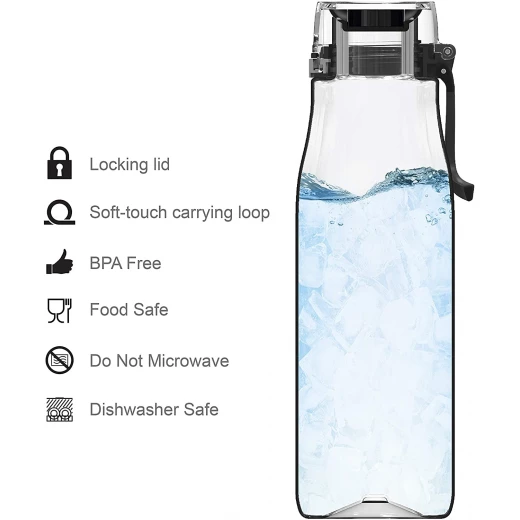 Zak Designs L.O.L. Surprise Plastic Water Bottle with Push Button Action, 25oz, Pink - زاك ديزاينز - Image 4