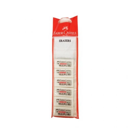 Faber- Castell PVC Free Eraser White (6pc)