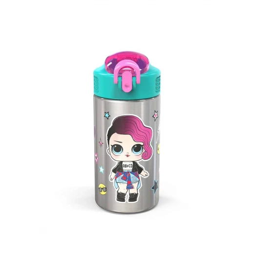 Zak Designs LOL Surprise Stainless Steel Water Bottle, 15.5oz Zak Designs LOL Surprise Stainless Steel Water Bottle, 15.5oz