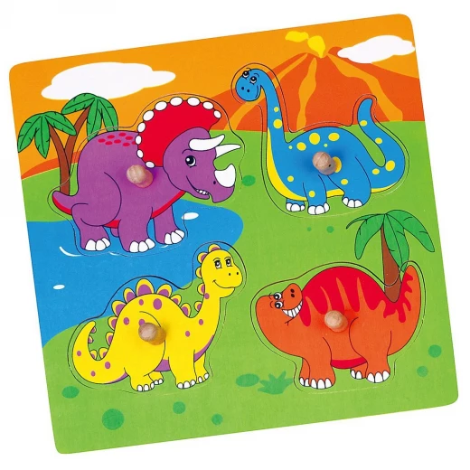 Wooden Flat Puzzle - Dinosaurs Wooden Flat Puzzle - Dinosaurs