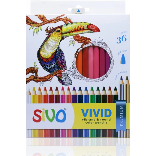 SiVO Vivid Colour Pencils Box Set of 36 SiVO Vivid Colour Pencils Box Set of 36