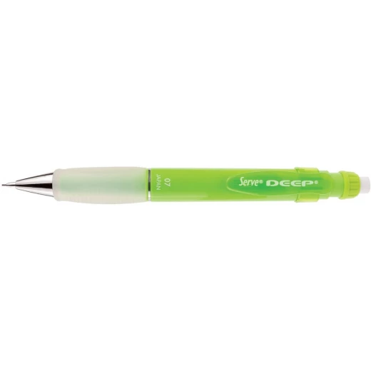 Serve Deep Mechanical Pencil 0.7 mm Mechanical Pencil, 12 pcs in paperbox 0.7 mm Fluorescent Green Serve Deep Mechanical Pencil 0.7 mm Mechanical Pencil, 12 pcs in paperbox 0.7 mm Fluorescent Green