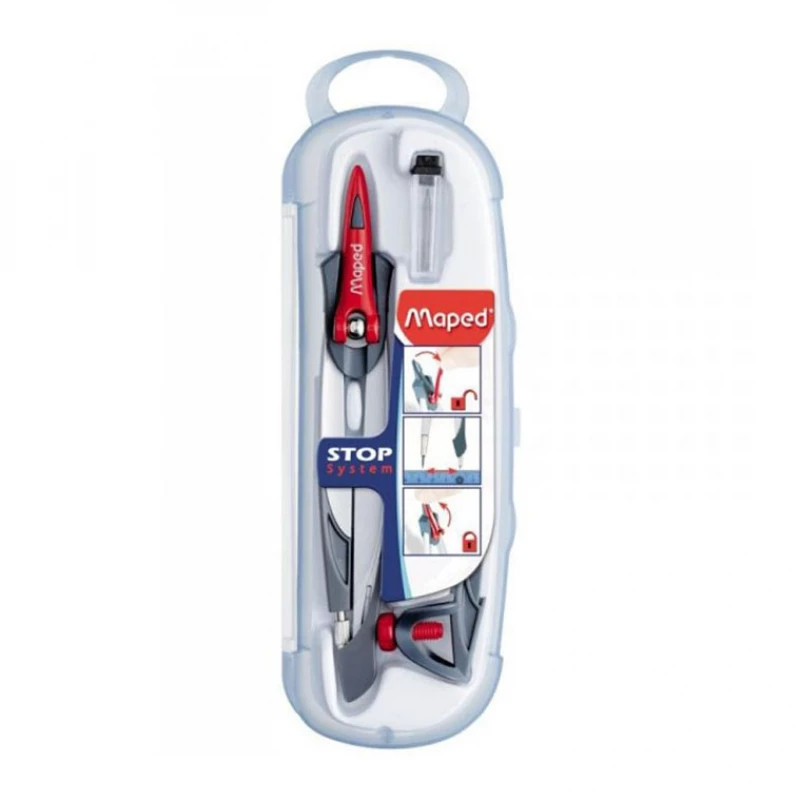 MAPED Stop System Compass Set 3 School Supplies, blue - مابد