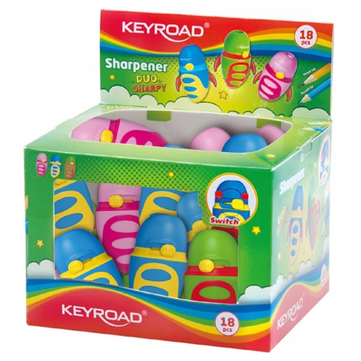 Keyroad Sharpener Single Duo Sharpy, green - كيرود - Image 2